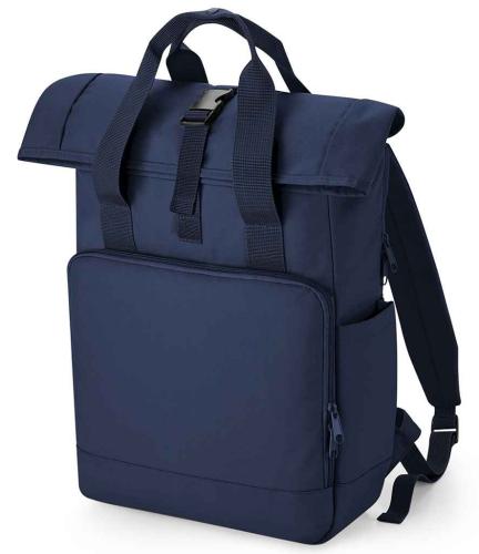 BagBase Recycled Twin Handle Roll-Top Laptop Backpack - NVD - ONE